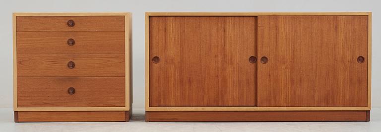SIDEBOARD OCH BYRÅ, "Öresund" Börge Mogensen. 1960-tal.