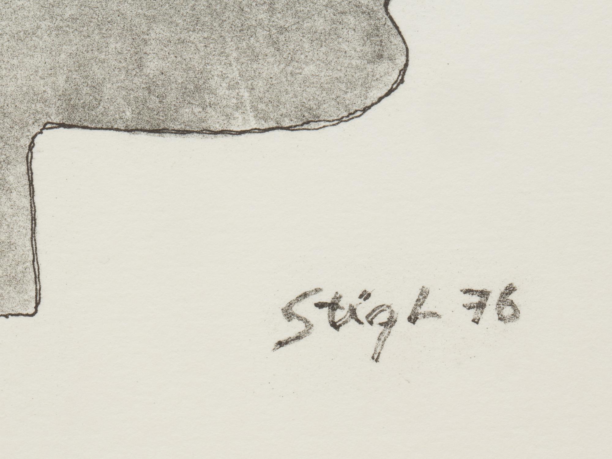 STIG LINDBERG, färglitografi, signerad och daterad -76.