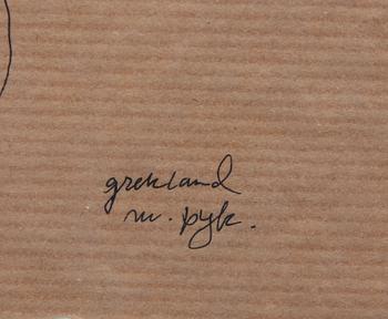 MADELEINE PYK, akvarell och tusch på papper, sign.