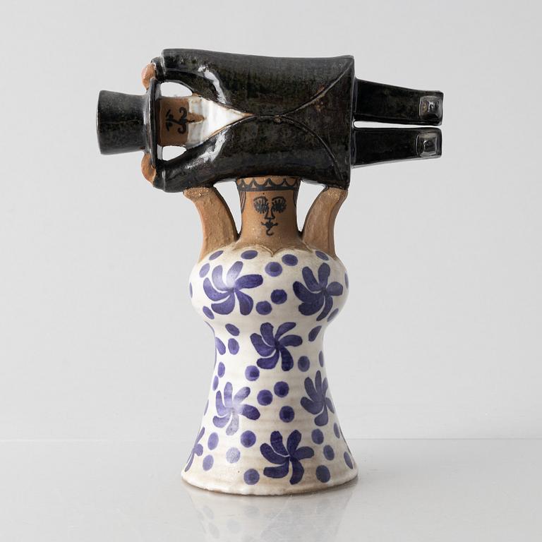 Lisa Larson, figurin, stengods, "Samhällsdebatten", Gustavsberg.