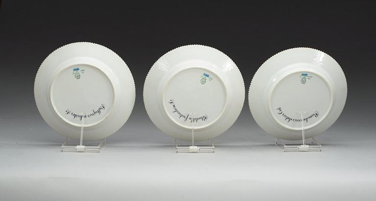 A set of six Royal Copenhagen 'Flora Danica' plates, Denmark, 20th Century.