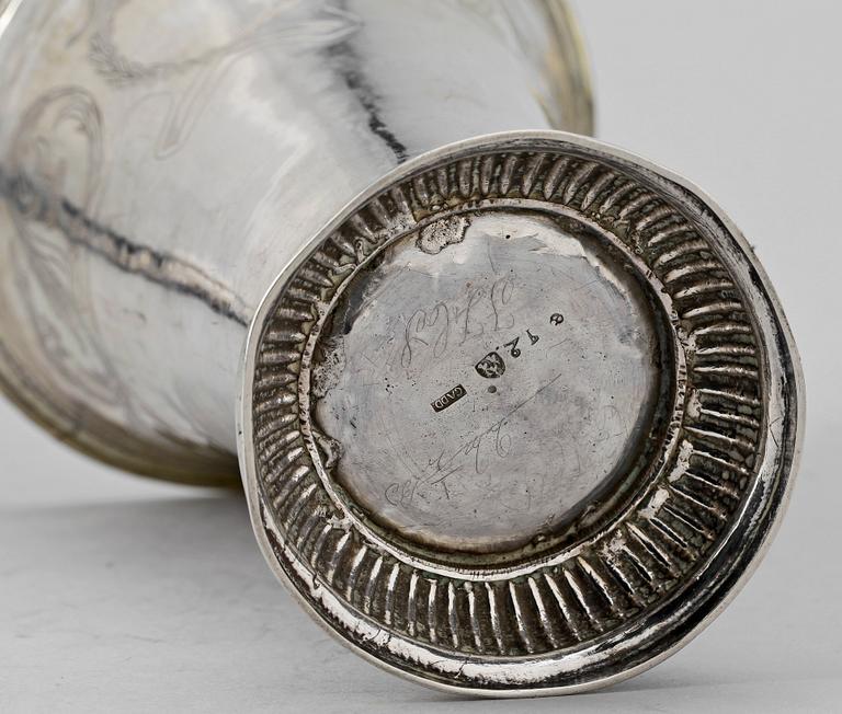 BÄGARE, silver, Johannes Gadd Umeå trol 1801. Vikt ca 295 gram.