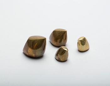 FIGURINER, 4 st, märkta C Derr, mässing, 1970-tal.