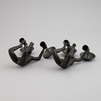 Erik Höglund, skulptur/ljuslampett, smide, Lars Larsson Konstsmide, signerad, numrerad 1/10.