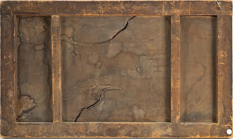 A Japanese carved and gilded wooden sign Edo-period (1603-1868).