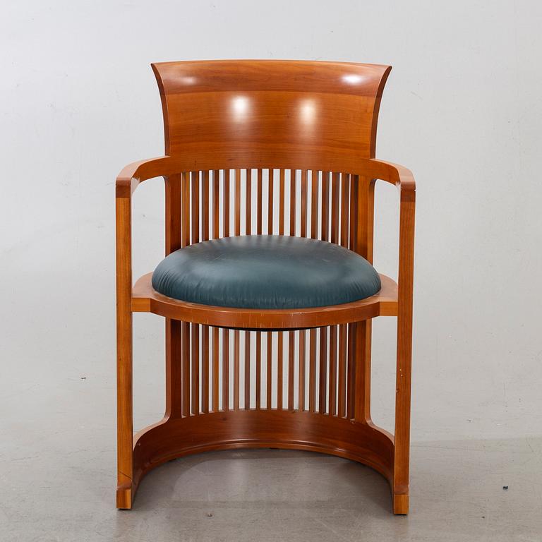 FRANK LLOYD WRIGHT, KARMSTOL, modellnr 606 "Barrel Chair", Cassina nr 06168, 1986.