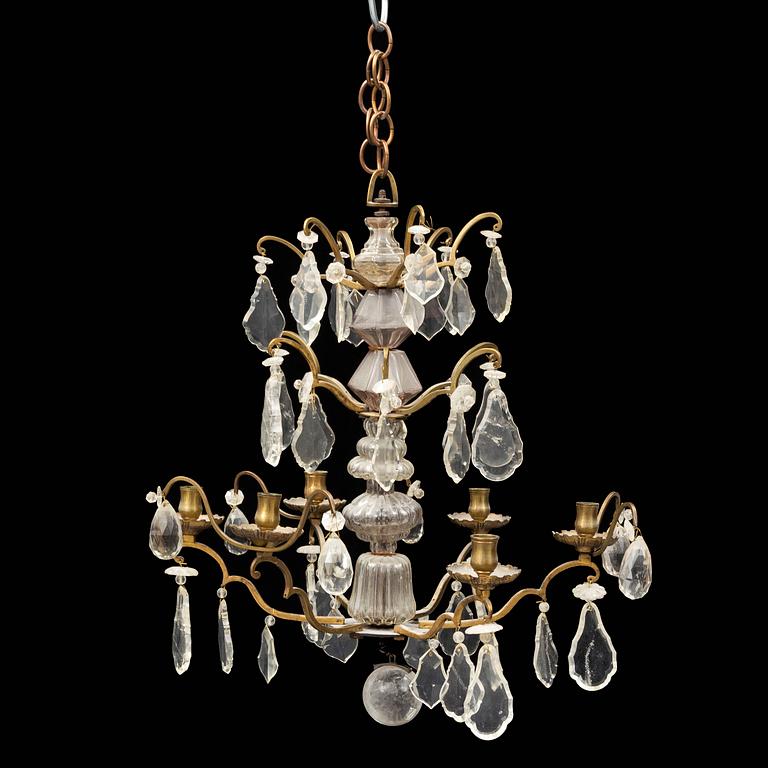 An 18th century rococo chandelier.