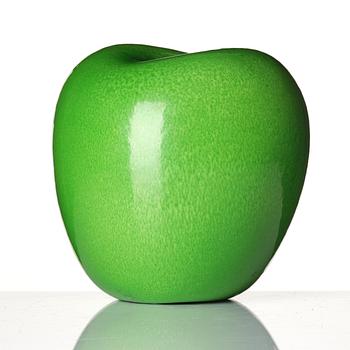 Hans Hedberg, a faience sculpture of  an apple, Biot, France.