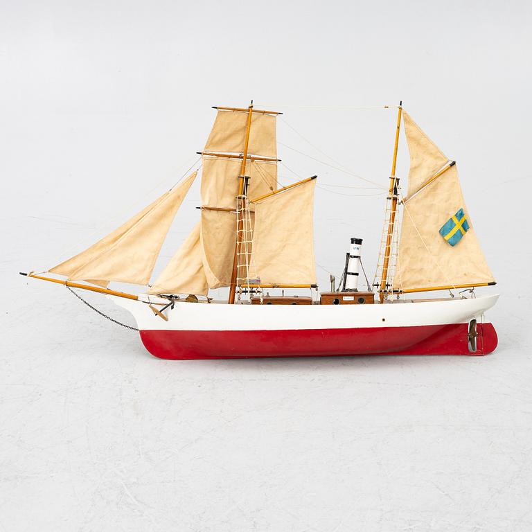 Fartygsmodell "Sigrid", Motala Wekstad. 1900-tal.