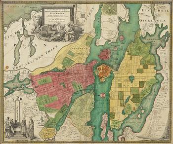 Johann Baptist Homann, Map, 18th century, "Stockholm".