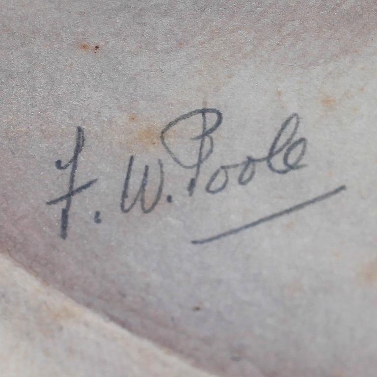 OKÄND KONSTNÄR, akvarell, signerad Poole, sent 1800-tal.