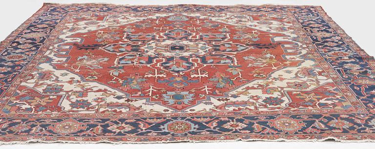 An Antique north west persian carpet, c. 325 x 313 cm.