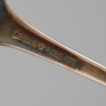PARTI SILVER, 11 delar, bland annat GAB och Georg Jensen, 1900-tal. Total vikt ca 445 gram.