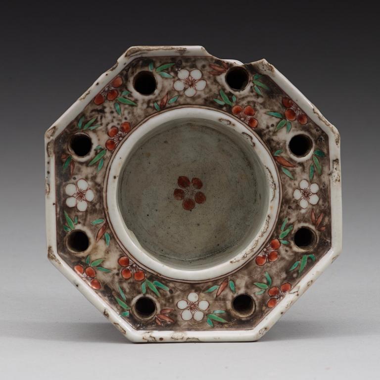 An enamelled inkstand, Qing dynasty, 18th Century.