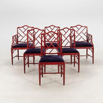 A seven-piece dining suite by Miranda of Sweden, second half of the 20th century.