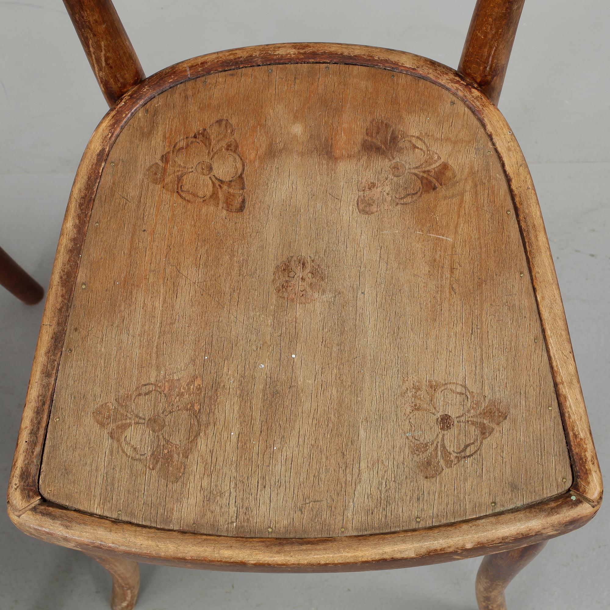 STOLAR, 3 st, Thonet, sekelskiftet 1800/2900.