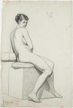 Eight signed and dated drawings by Robert Thegerström.