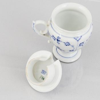 A 'Blue Fluted Plain' porcelain mustard pot, Royal Copenhagen, model '138', 20th century.