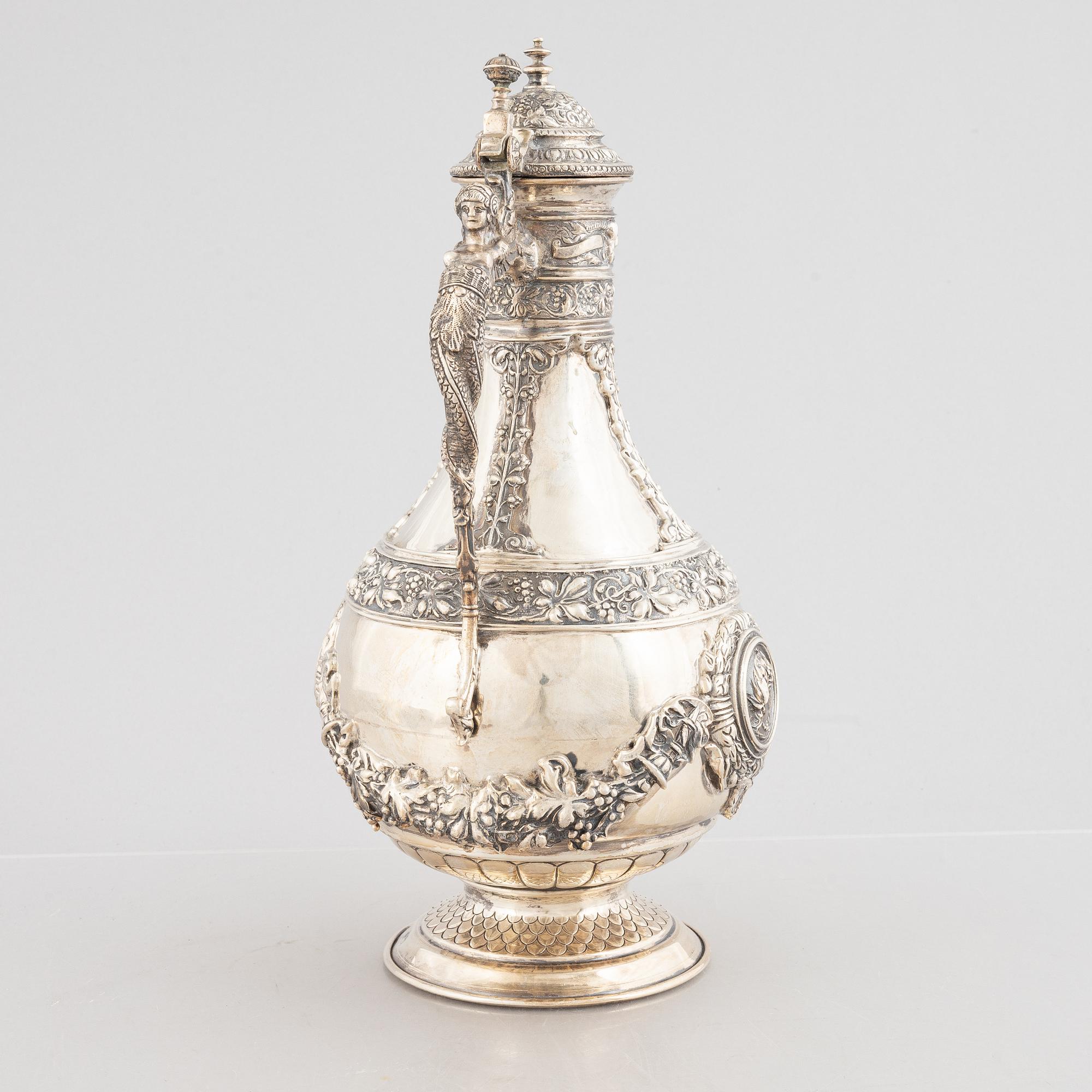 Karaff, silver, 1900-tal.