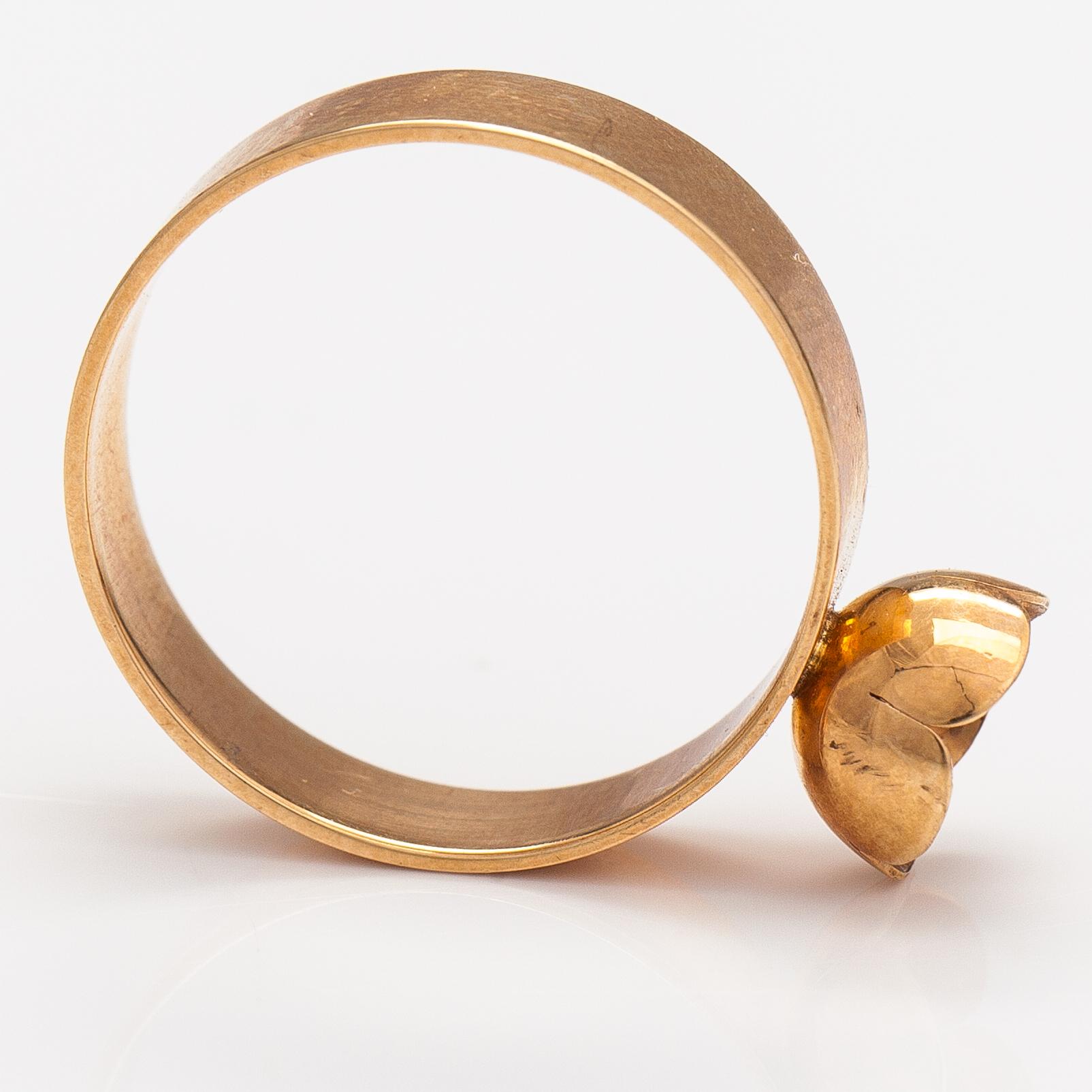Liisa Vitali, "Kevät", a 14K gold ring. Westerback, Helsinki 1971.