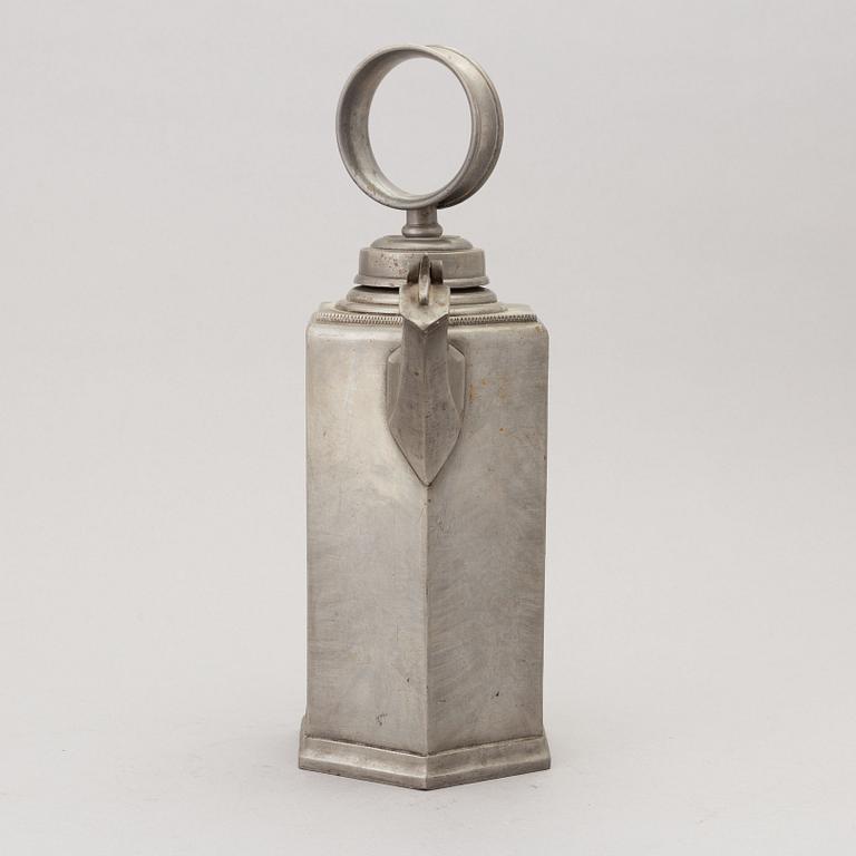 A 18th Century pewter flask.