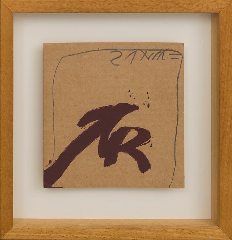 ANTONI TÀPIES, mixed media, not signed.