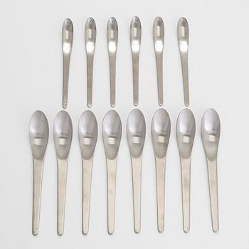 Arne Jacobsen, a 46 piece cutlery set  'AJ-bestick' A. Michelsen and Georg Jensen, Denmark.