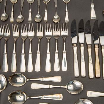 A Swedish 20th century 63 pcs of silver cutlery "Uppsala" mark of E Löfman Linköping 1980/90's total weight 2200 gr.