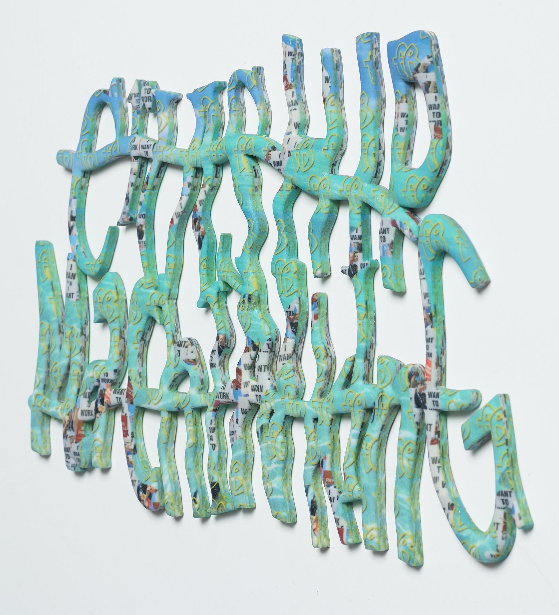 Daniel Keller, executed 2014. Multicolour 3D print. Unique.