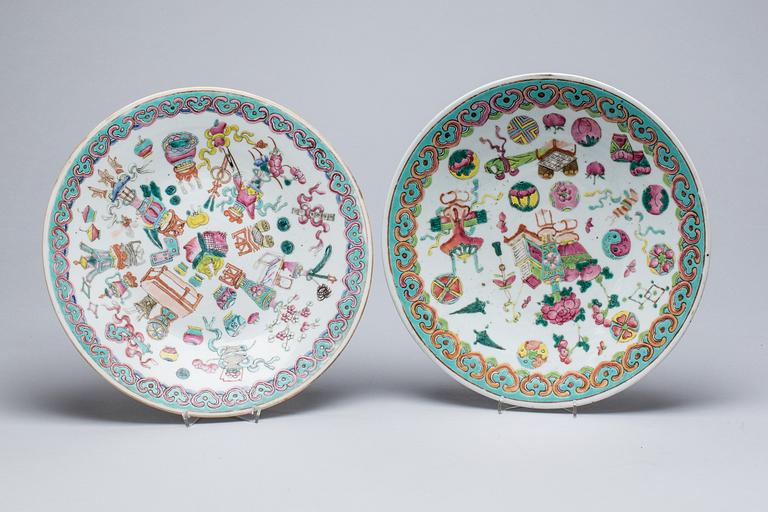 FAT, 2 st, porslin. Kina, 1800-tal.