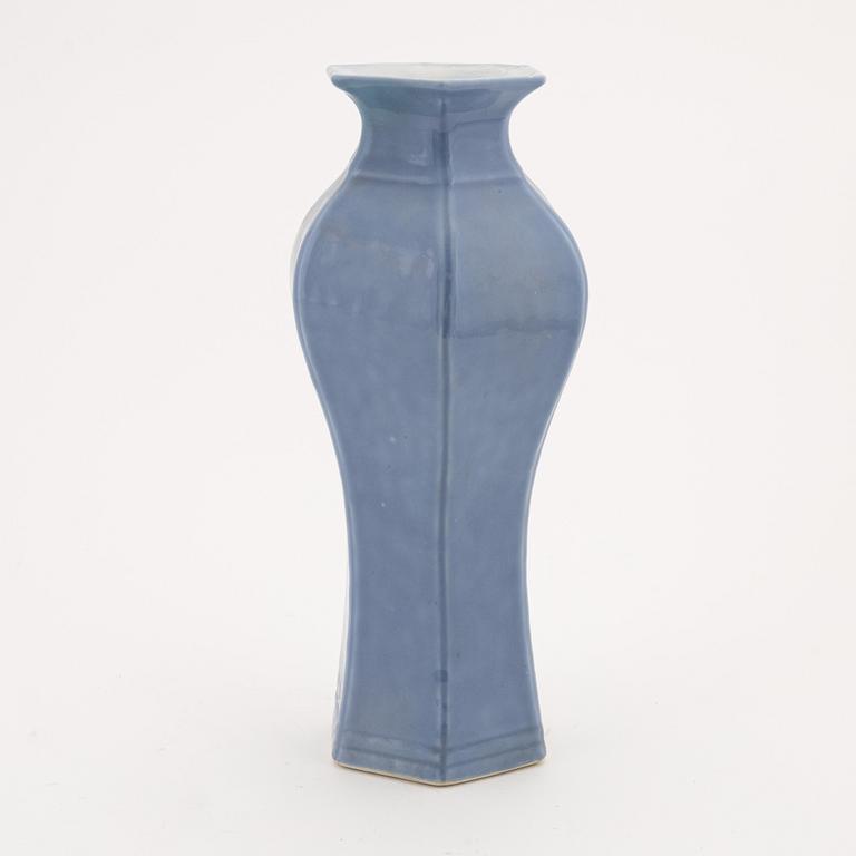 A claire de lune glazed vase, China, 20th Century.