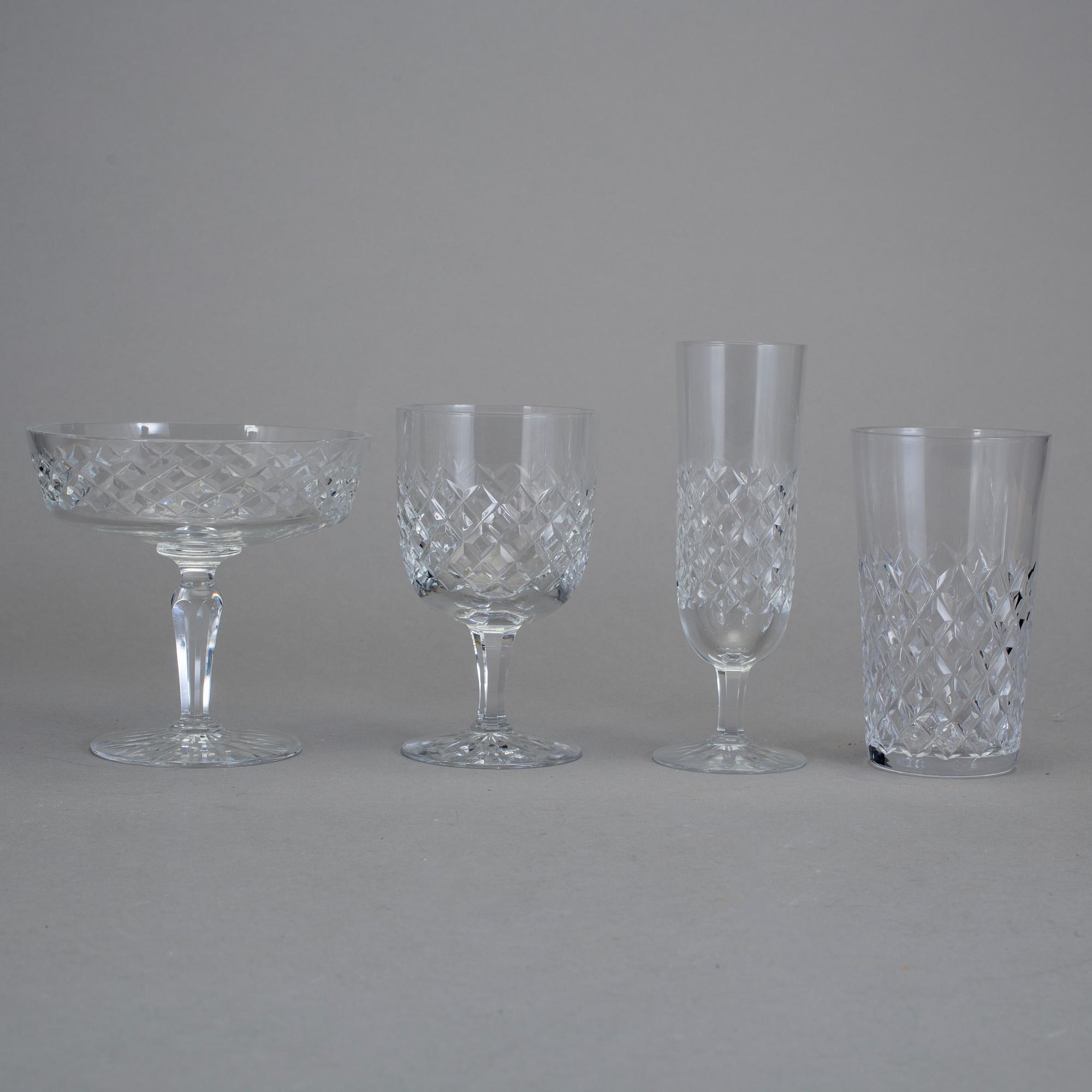 GLASSERVIS, 40 delar, "Briljant", Åfors, 1900-tal.