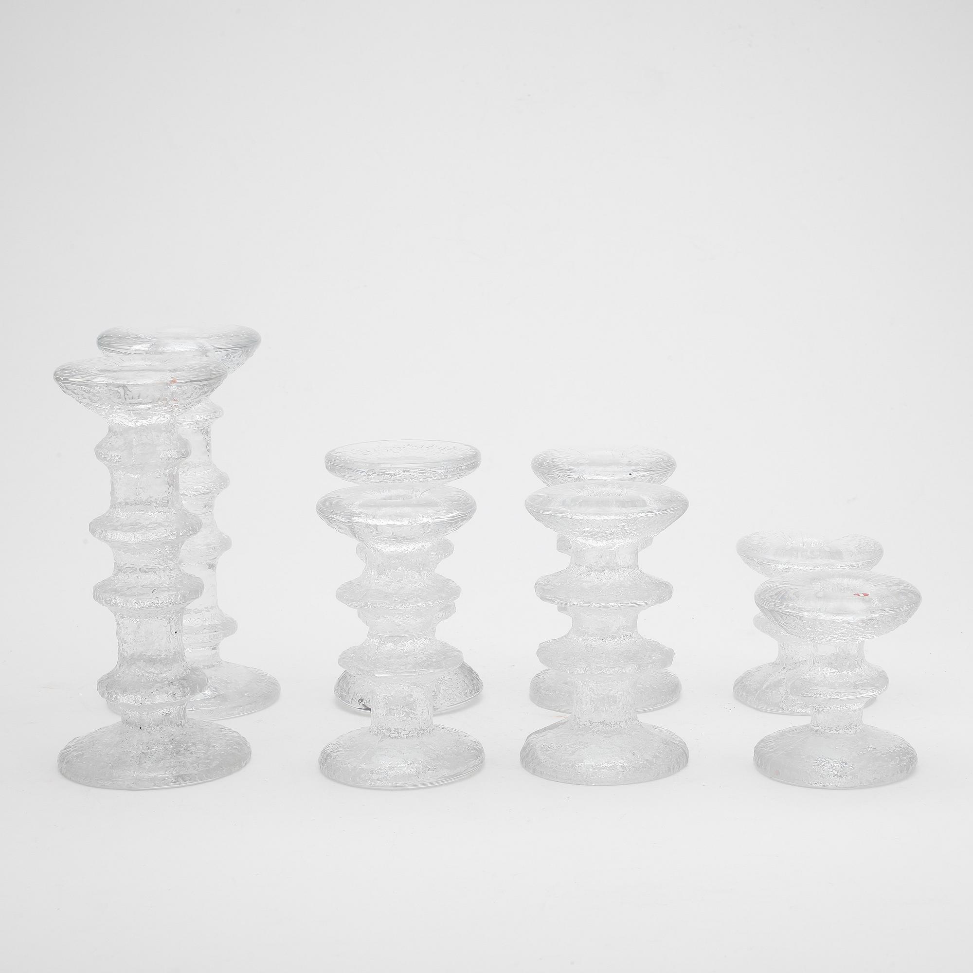 LJUSSTAKAR, 8 st, "Festivo", Timo Sarpaneva, Iittala.