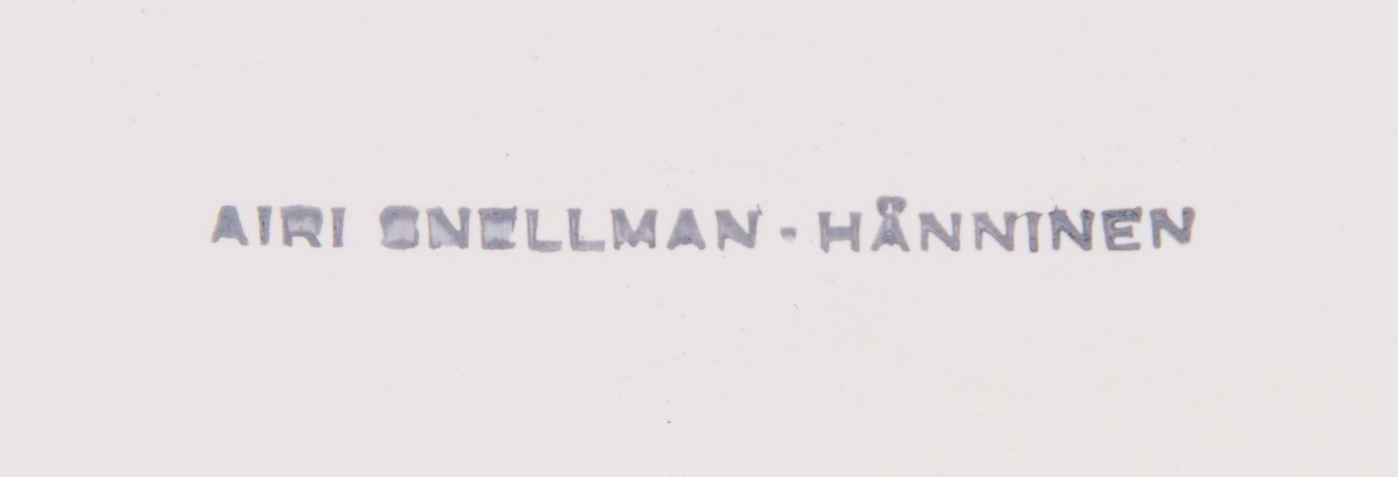 Airi Snellman-Hänninen, an original draft for a rug, mixed media, stamp signature.
