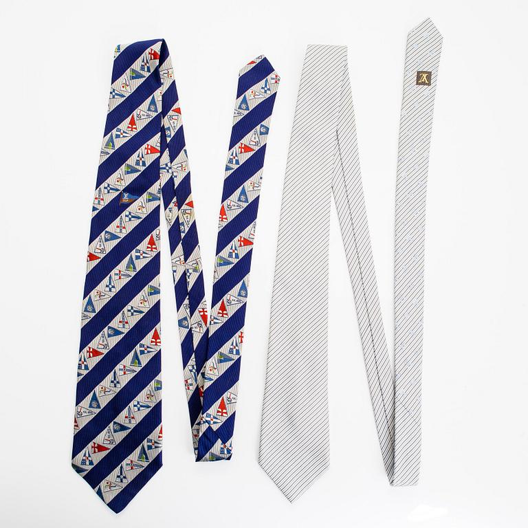 Louis Vuitton, four silk ties.