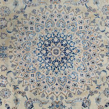 A carpet, Nain, part silk, 9 LAA, ca  577 x 380 cm.