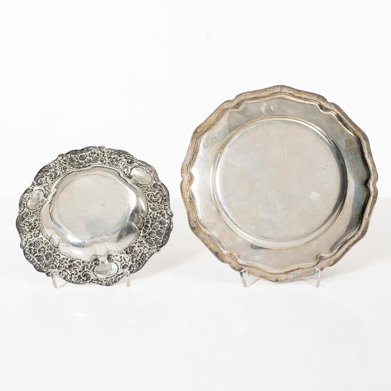 Fats, 3 pcs, silver, marked GAB, total weight approx. 400 g.