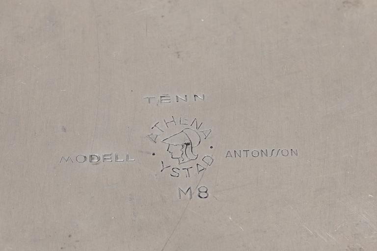 FAT samt CIGARRASK, Tenn Ystad modell Antonsson, 1938-39.