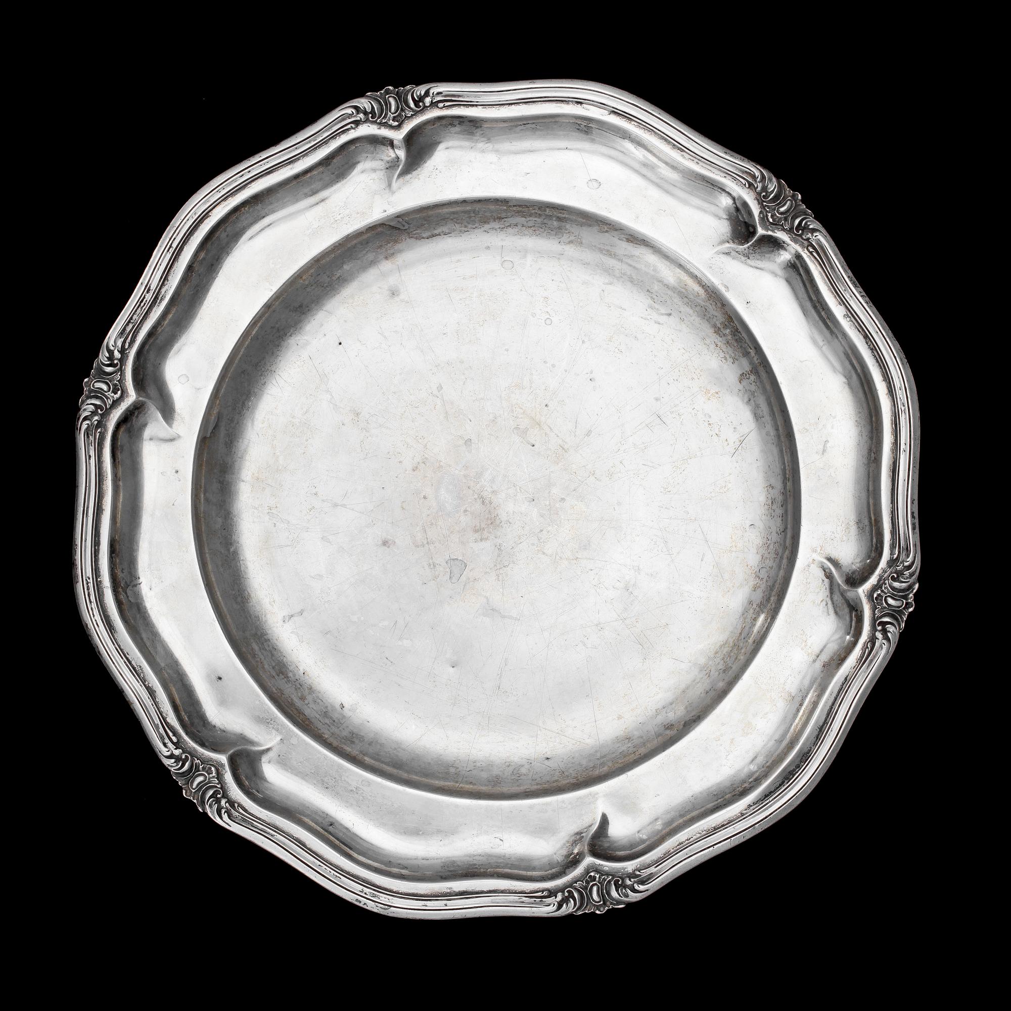 FAT, silver, importstämplar, Carl Fredrik Carlman, Stockholm, 1924. Tot ca 779 g.