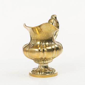 A Russian silver-gilt cream jug, Minsk, 1860s.
