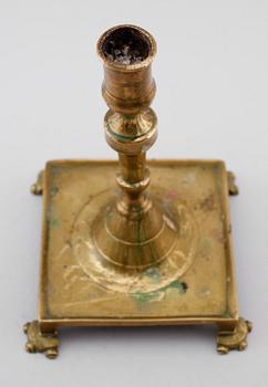LJUSSTAKE, mässing, barock, 1700-tal.