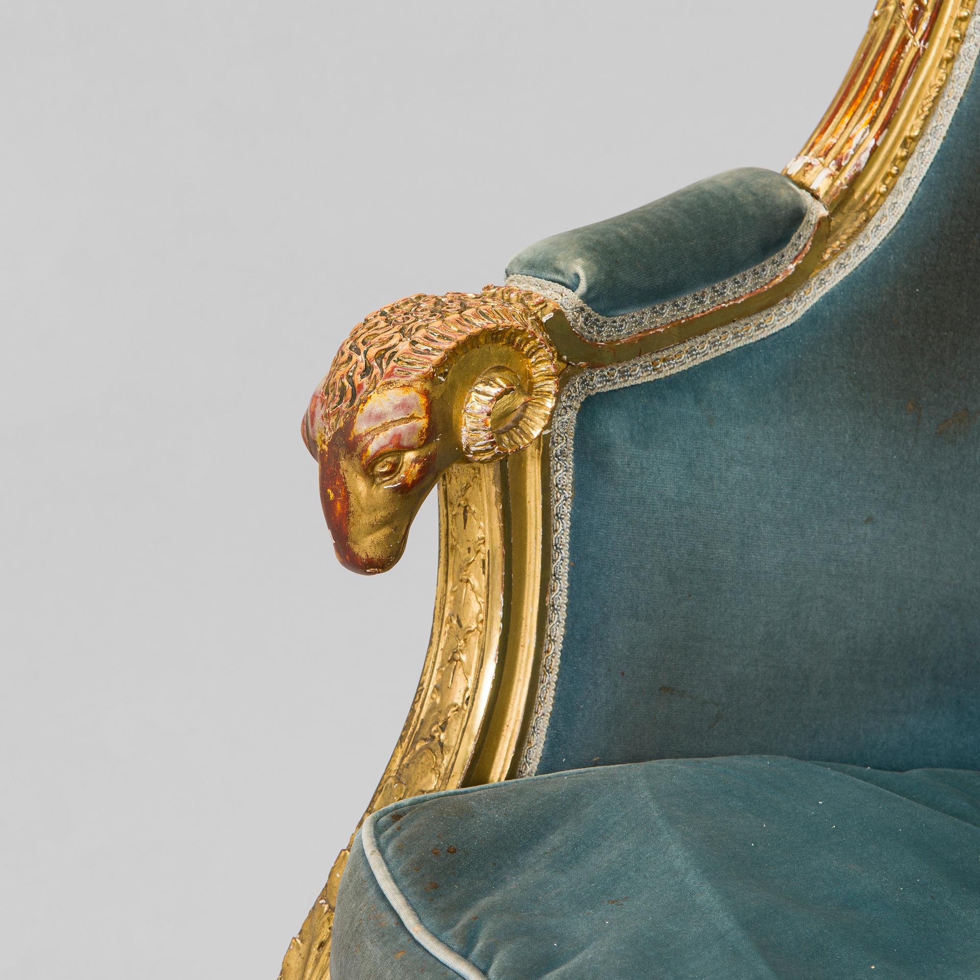 Bergère, Edward VII's inventory stamp (reign 1901-1910), England.