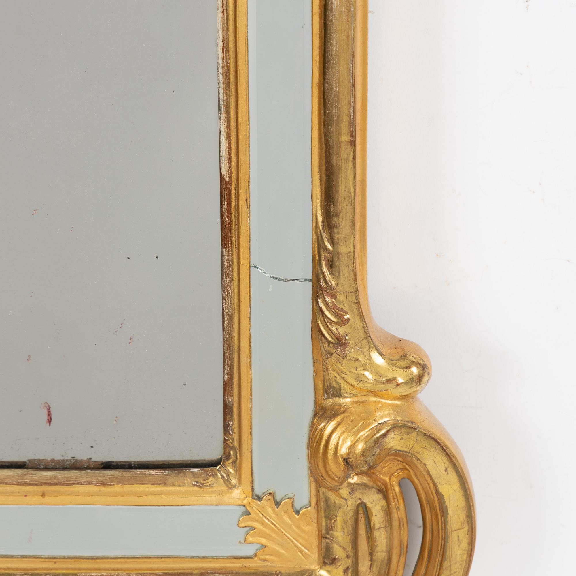 A Rococo mirror, second half of the 18th century.
