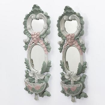 Wall decorations, a pair, Baroque style, 20th century.