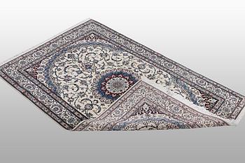 A rug, Nain, Part Silk, sk 6 LAA, ca 204 x 137 cm.
