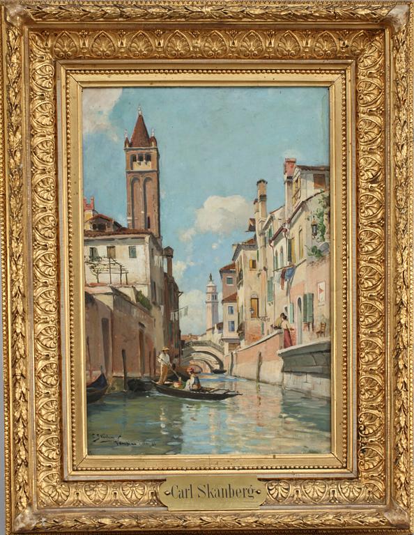 Carl Skånberg, Canal scene from Rio di San Barnaba, Venice.