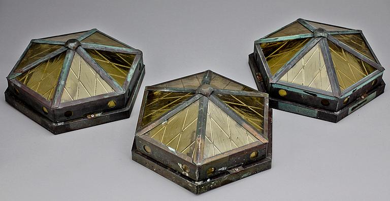 VÄGGLYKTOR, 3 st, 1900-talets andra hälft.