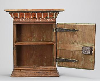 HÄNGSKÅP, allmoge. Rättvik, Dalarna. Dat 1794.