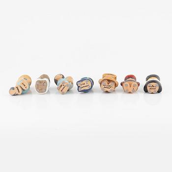 Lisa Larson, figurines, 7 pcs, stoneware, Gustavsberg.
