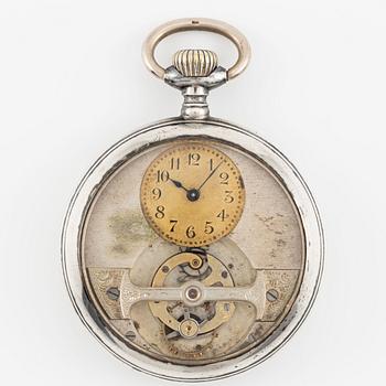 Courvoisier Frères, Mobilis, "Tourbillon", pocket watch, 52.5 mm.